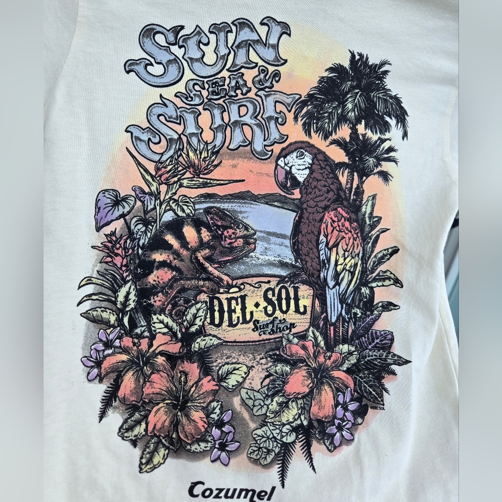 Del Sol Color Change w/ Sunlight Kids Unisex T-shirt YXS~ Sun Sea & Surf Cozumel